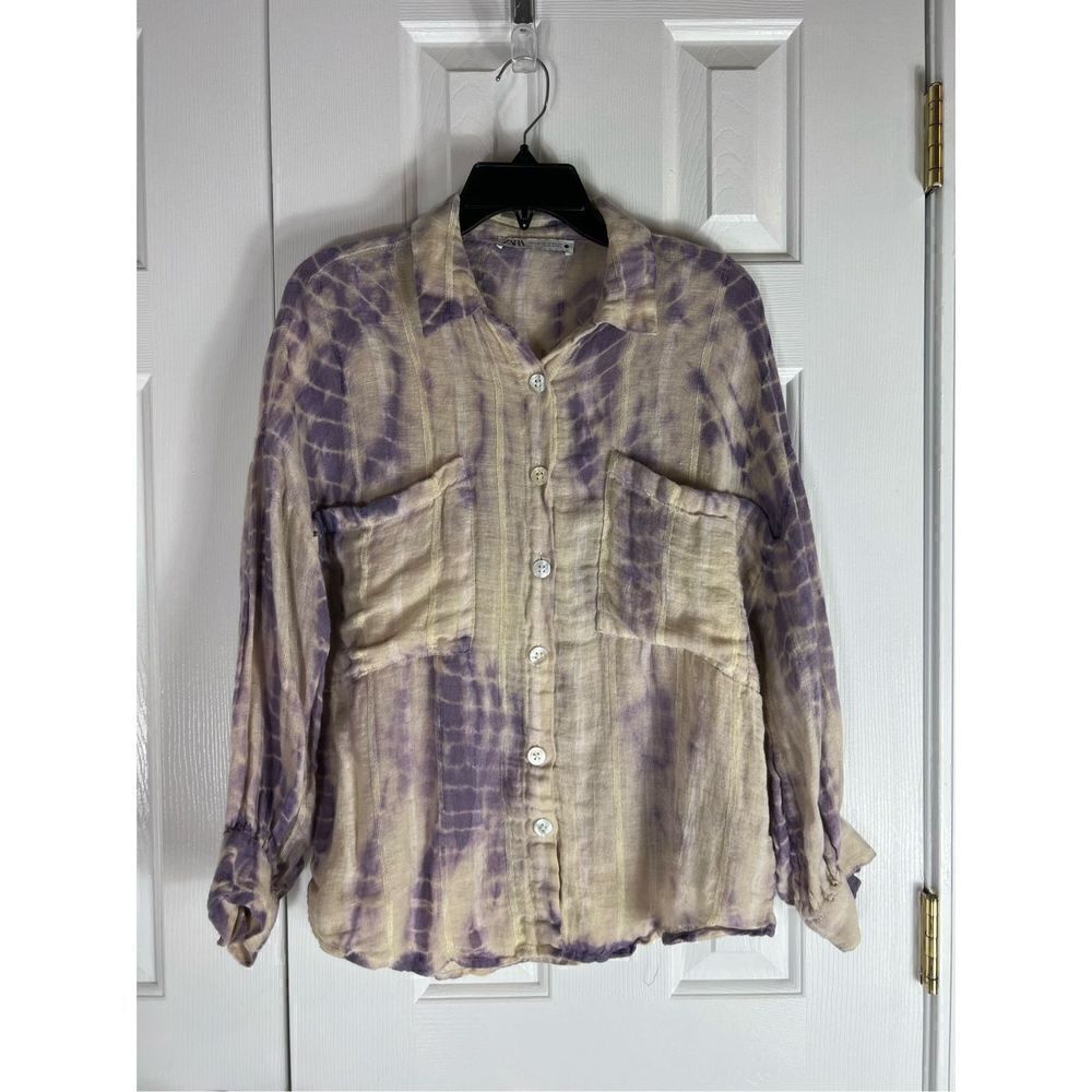 Zara Womens Tie Dye Blouse Size XS